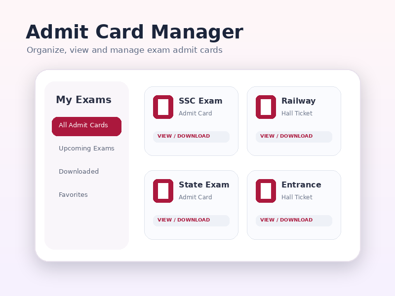 Admit Card Downloader